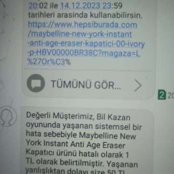 Hepsiburada Bil Kazandan Kazandığım Sepette 1 Tl Ödülümü İptal Etti