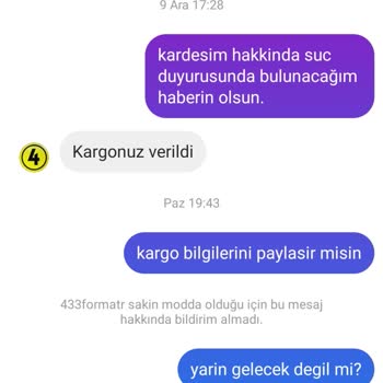 Glory Sports Ürün Teslim Alamama