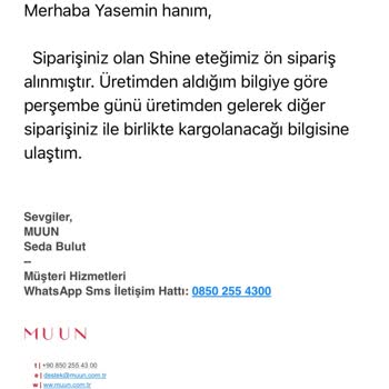 Muun Asla Gelmeyen Sipariş
