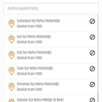 Nüfus ve Vatandaşlık İşleri %100 Dolu Gözüken Nüfus Müdürlükleri