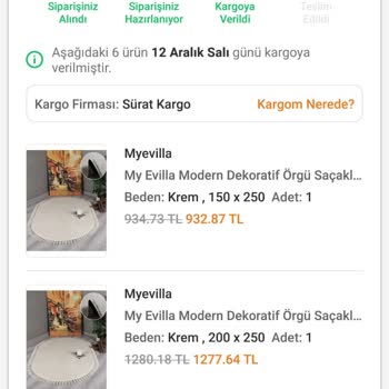 Myevilla Teslim Olmayan Sipariş