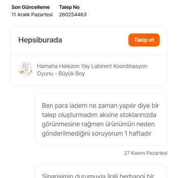 Hepsiburada Başarısız Teslimat Ve Müşteri Hizmetleri Desteği