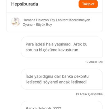 Hepsiburada Başarısız Teslimat Ve Müşteri Hizmetleri Desteği