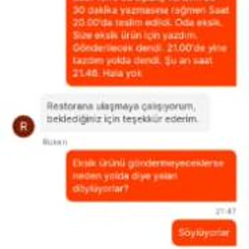 Burger King Güzelyalı Mah. Eksik Ürün Ve Yalan Beyan