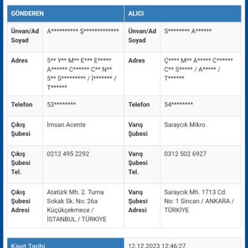 Sürat Kargo Teslim Edilmeyen Kargo