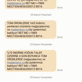 Madame Coco SMS İptali Yapamıyorum