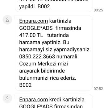 Google AdSense Google Ads Kredi Kartımdan İzinsiz Para Çekmiş