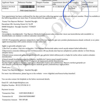 VFS Global Yanlış Randevu Verildi