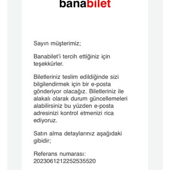 Banabilet.com Sahte Bilet Satışı