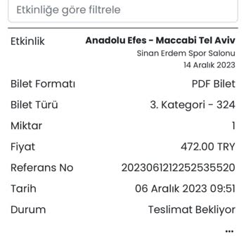 Banabilet.com Sahte Bilet Satışı