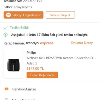 Trendyol Philips Airfryer Duman Yapıyor