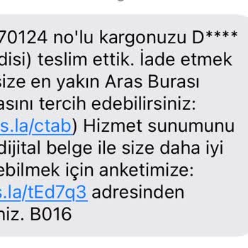 Aras Kargo'nun Ürünü Kaybetmesi