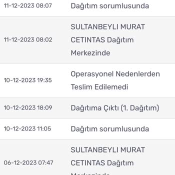KARGOMsende Teslim Edilmeyen Kargo