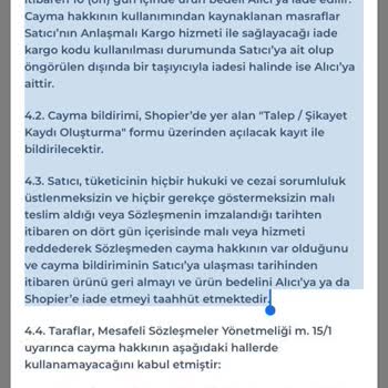 Sevanna Butikten Shopier Üzerinden Aldığım Ürünü İade Edememe