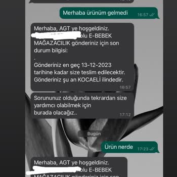 AGT Kurye (aynigunteslim.com) Bebek Arabası Teslimatı Gecikti!