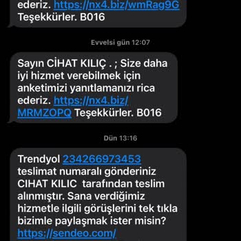 Sendeo 234266973453 Kargom Teslim Edildi Dendi Ama Teslim Edilmedi...