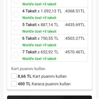 Karaca Online Puan Hatası