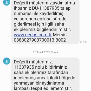 Sokak Aydınlatmalarıyla İlgilenmeyen UEDAŞ