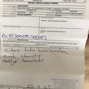 Evkur Kırık Televizyon Gelmesi