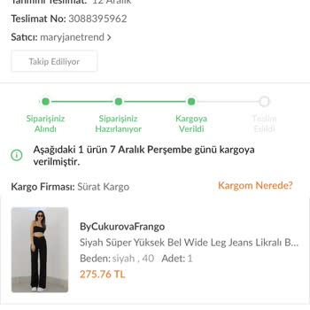 Sürat Kargo Şikayeti, Kargo Teslim Edilmiyor