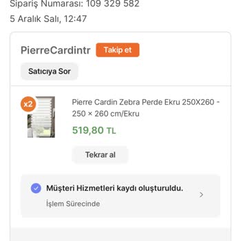 Hepsiburada Sipariş Stok Yok