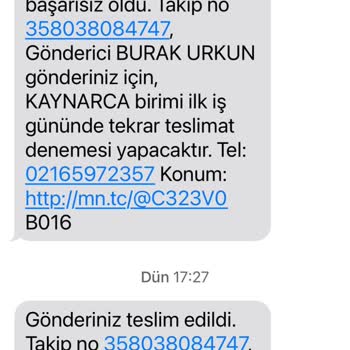 MNG Kargo 358038084747 Takip No.lu Kargom Teslim Edildi Gözüküyor Kargo Yok...