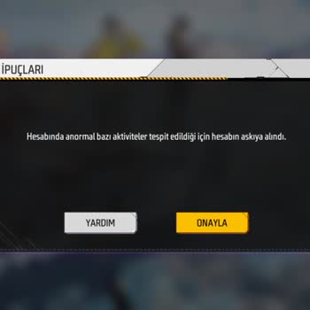 Garena Free Fire Ban Yiyen Hesap Açma