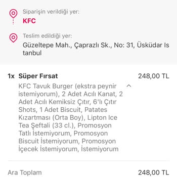 KFC Sizin Değil Onların İstediği Siparişi Yersiniz.