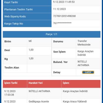 Sürat Kargo Geciken Kargo Ve Sorumsuzluk