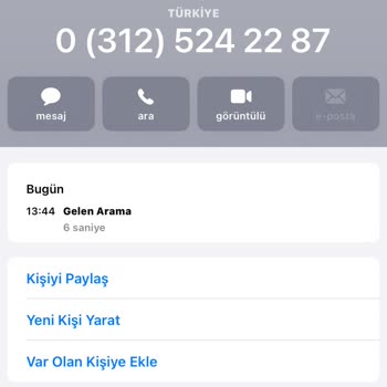 0312 524 22 87 0312 524 2287 Numaralı Hattın Arayıp Konuşmaması