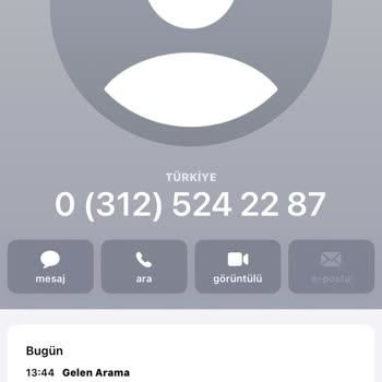 0312 524 22 87 0312 524 2287 Numaralı Hattın Arayıp Konuşmaması