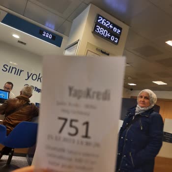 Yapı Kredi Bankası Şubede Sıra Numarası Sistemi