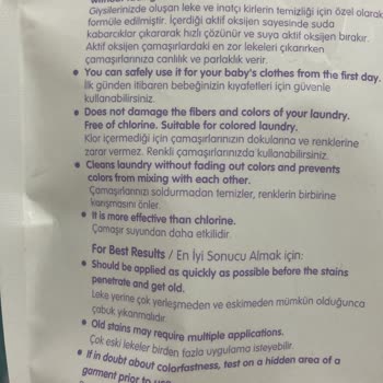 ebebek Baby Me Leke Çıkarıcısı Kıyafete Zarar Veriyor