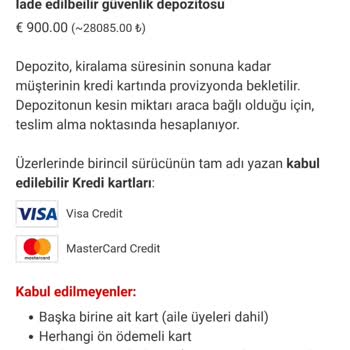 Carnet Rent A Car Carnet Provizyonu Kaldırmıyor