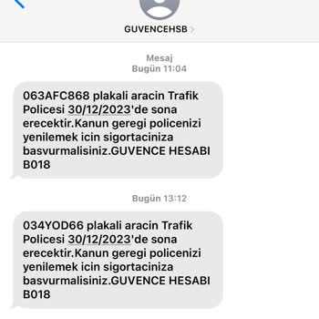 Güvence Hesabı Güvencehsb Gereksiz Mesaj