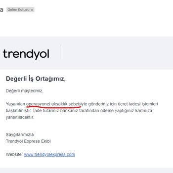 Trendyol Ürünlerimi Kargoda Kaybetti