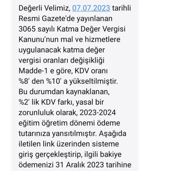 Bahçeşehir Koleji Haksız Yere KDV Yansıtması Talep Ediyorlar