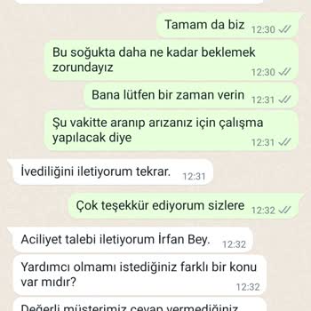 DemirDöküm Markasının Ürünlerinin Satışını Sonrası Hizmet Yetersizliği