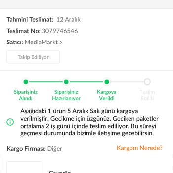 Media Markt Trendyol Üzerinden Aldığım Ürünü Göndermiyor