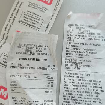 BİM Google Play Kodu Hatası Kullanamıyorum