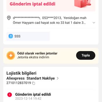 Aliexpress Ürün İptali Para İadesi