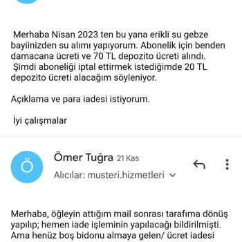 (Erikli) Bir Türlü Ödenmeyen Depozito