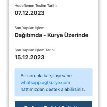 AGT Kargo Kartımı Teslim Etmiyor