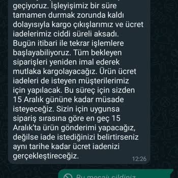 Nare Giyim Kargo Gönderilmedi Ve Param İade Edilmedi