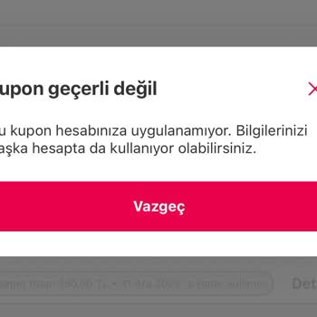 Yemeksepeti Kuponda Hata Vermesi