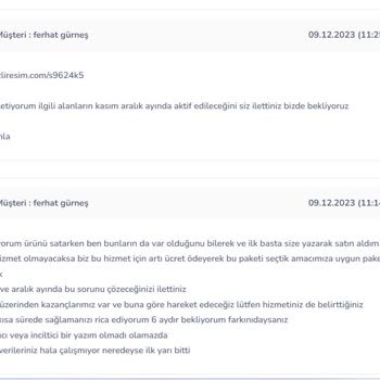 Birtema.com Satın Aldığım Hizmetin Tamamını Teslim Etmiyorlar