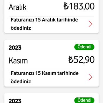 Vodafone Yüksek Fatura Yansıtılması