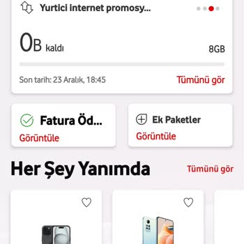 Vodafone Yüksek Fatura Yansıtılması
