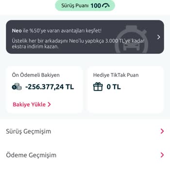 Tiktak Kirala Tiktak Fahiş Borç