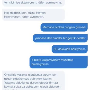 Obilet Yolda Bırakır Hatasını Düzeltmez Ve İlgisiz